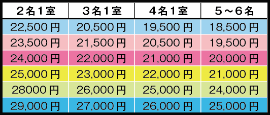 料金表