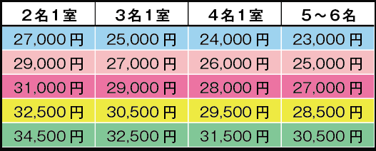 料金表